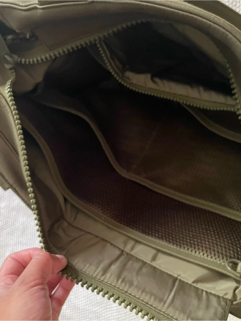 DAGNE DOVER Dark Moss tote/Diaper Bag